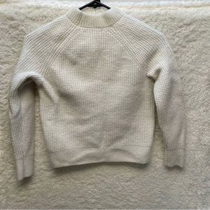 White Banana Republic wool scoop neck sweater